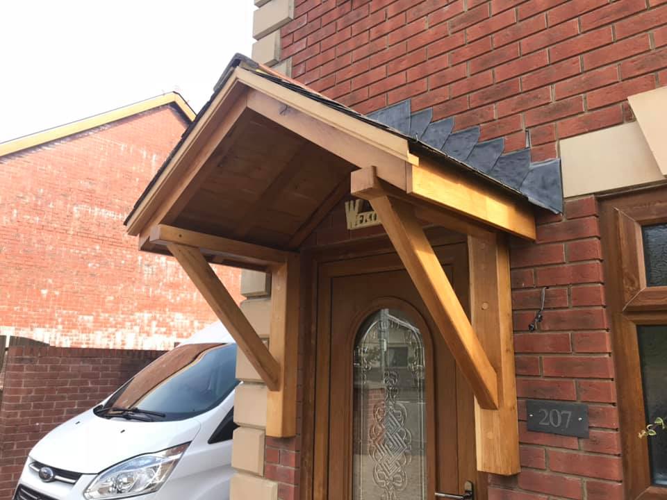 Small roof over door